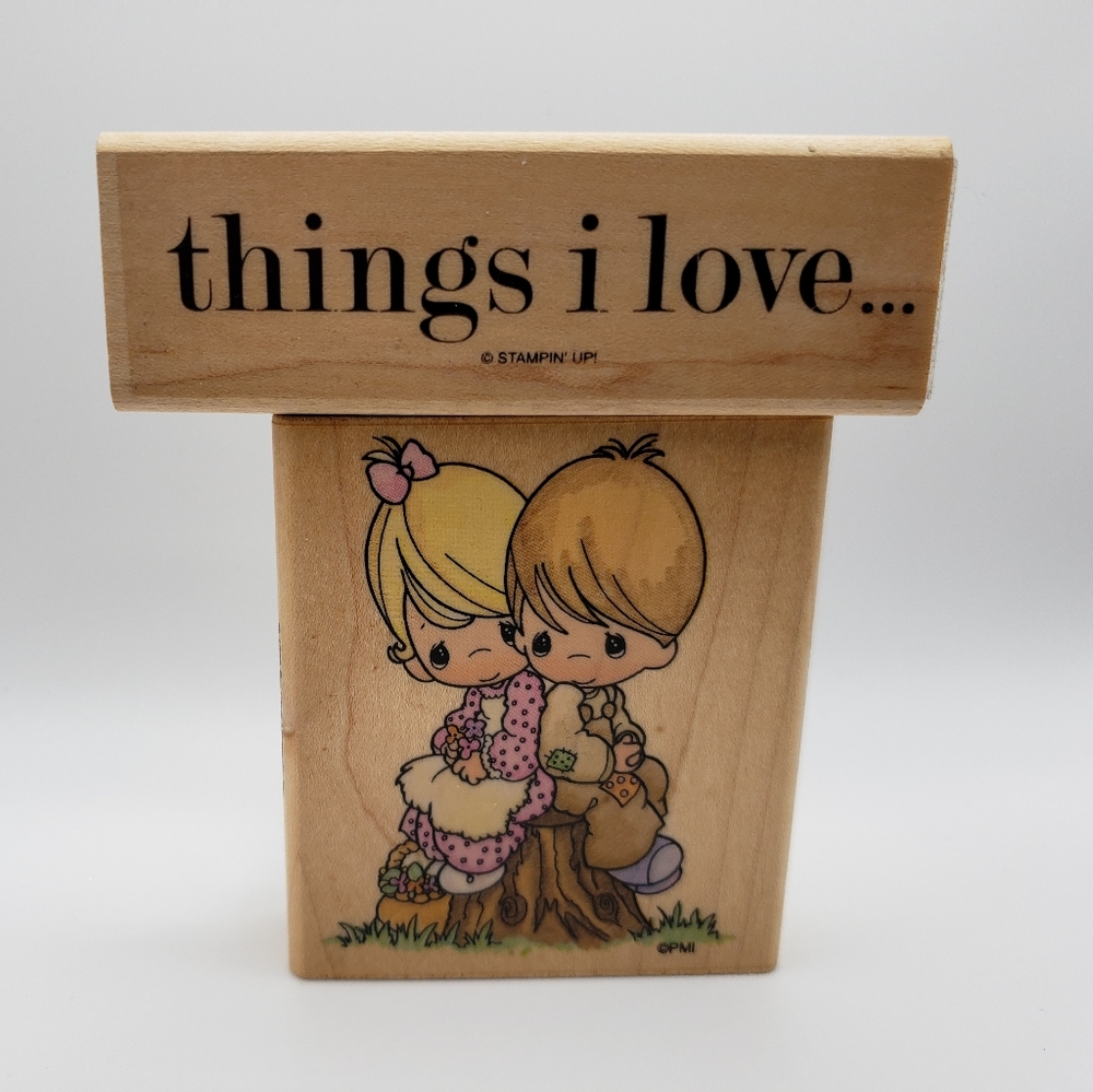 Precious Moments Stamp One Another & Stamping Up "Things I Love" Rubber Stamp